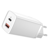 Зарядное устройство Baseus GaN2 Lite Quick Charger C+U 65W EU белый 