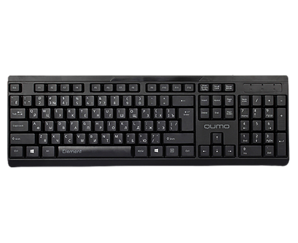 Клавиатура Qumo office Element К65, проводная, 104 клавиши Black