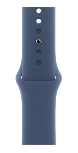 Apple Watch SE (2024) GPS 40mm Aluminum Case with Silver/Denim Sport Band S/M (MXEC3)