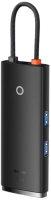 Хаб Baseus Lite Series 6-Port Type-C to HDMI+ USB3.0*2 + Type-C Data + SD/TF (WKQX050101) black