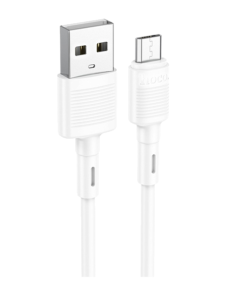 Кабель Hoco X83 Victory USB - MicroUSB 2.4A, 1m White