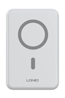 Внешний аккумулятор с беспроводной зарядкой LDNIO PQ16 10000mAh Magnetic Wireless Power Bank, White