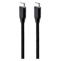 Кабель Aksberry X158 Type C - Type C 60W, 3A., 1м. в тканевой оплетке (черный)