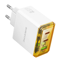 СЗУ Borofone  BAS34A Treasure PD65W 3 Port (2C1A) White