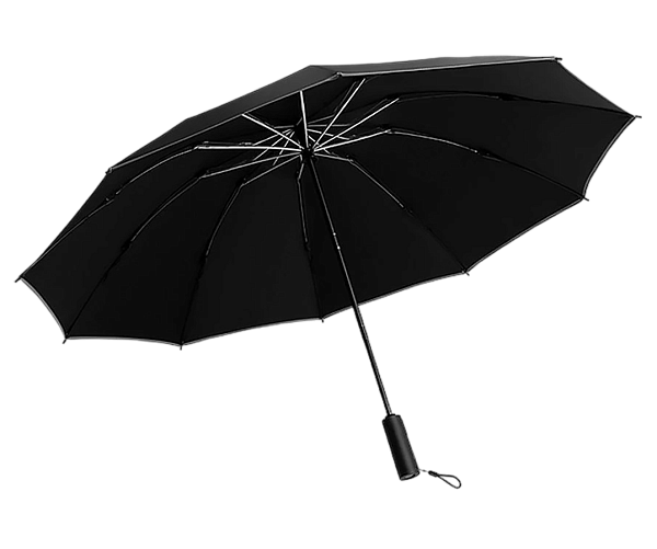 Зонт Xiaomi KongGu Reverse Ten Bone Automatic Lighting Umbrella с фонариком (черный)