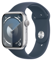 Apple Watch Series 9 GPS 41mm Aluminium Case with Silver/Storm Blue Sport Band S/M (MR903) Apple Watch Series 9 GPS 41mm Aluminium Case with Silver/Storm Blue Sport Band S/M (MR903)