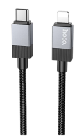 Кабель Hoco X110 Honorific PD27Вт Type-C - Lightning, 1m черный