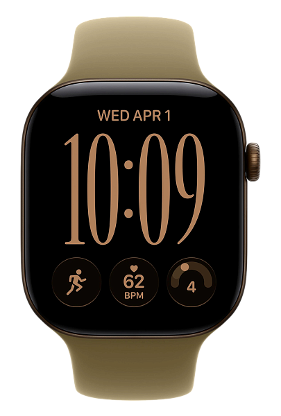 Apple Watch Series 12 GPS 42mm Aluminium Case with Dark Bronze/Olive Sport Band M/L (MJEG4)