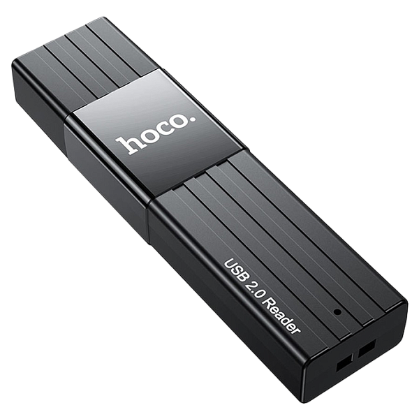 Картридер Hoco HB20 USB 2,0 - TF/ SD карта Black