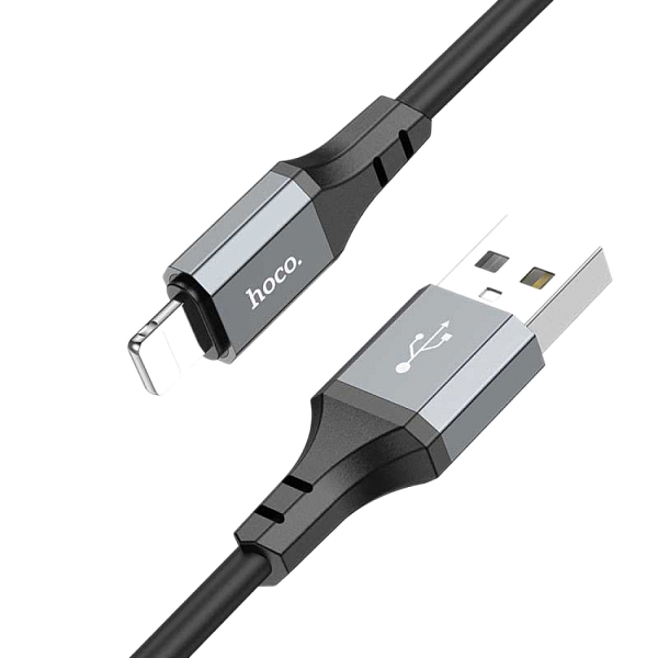 Кабель HOCO X86 Spear USB to Lightning 2.4A, 1m черный
