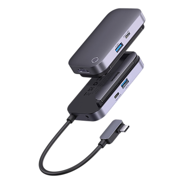 Хаб Baseus PADJOY 4-Port (Type-C to HDMI*1+USB 3.0*1+Type-C PD&Data*1+3.5mm*1) WKWJ000013