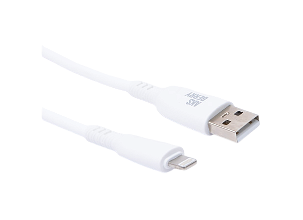 Кабель Aksberry X156 Silicone USB to Lightning 2.4А, 1м белый