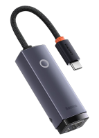 Хаб Baseus Hub Lite Series Ethernet Adapter TYPE-C to RJ45 LAN Port 1000Mbps (WKQX000313)