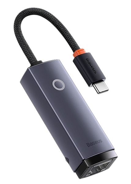 Хаб Baseus Hub Lite Series Ethernet Adapter TYPE-C to RJ45 LAN Port 1000Mbps (WKQX000313)